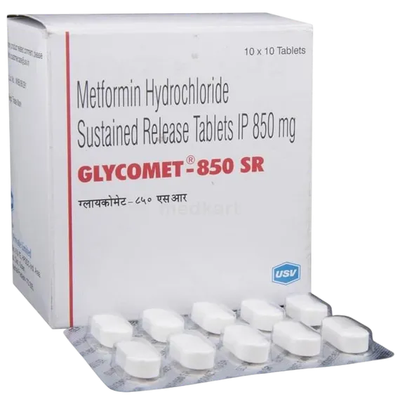 glycomet sr 850mg tablet 10's